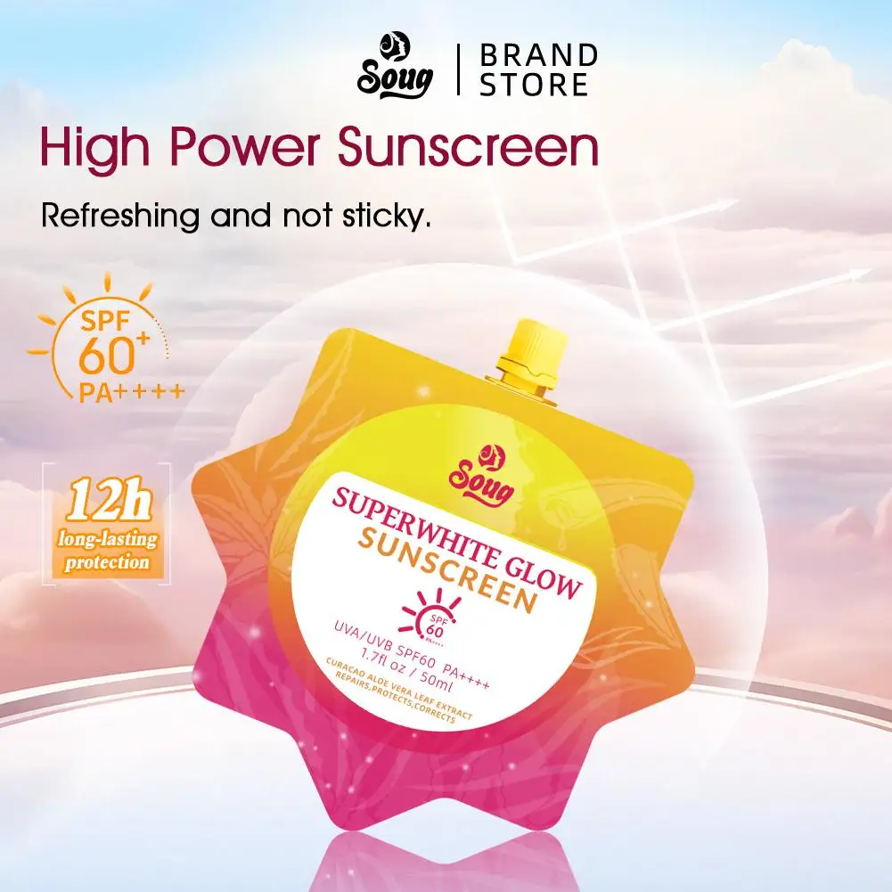 SPF60 PA++++ Gesichts-Sonnenschutz Hoher Schutz Ölkontrolle Wasserfester Sonnenschutz Tägliche Hautpflege