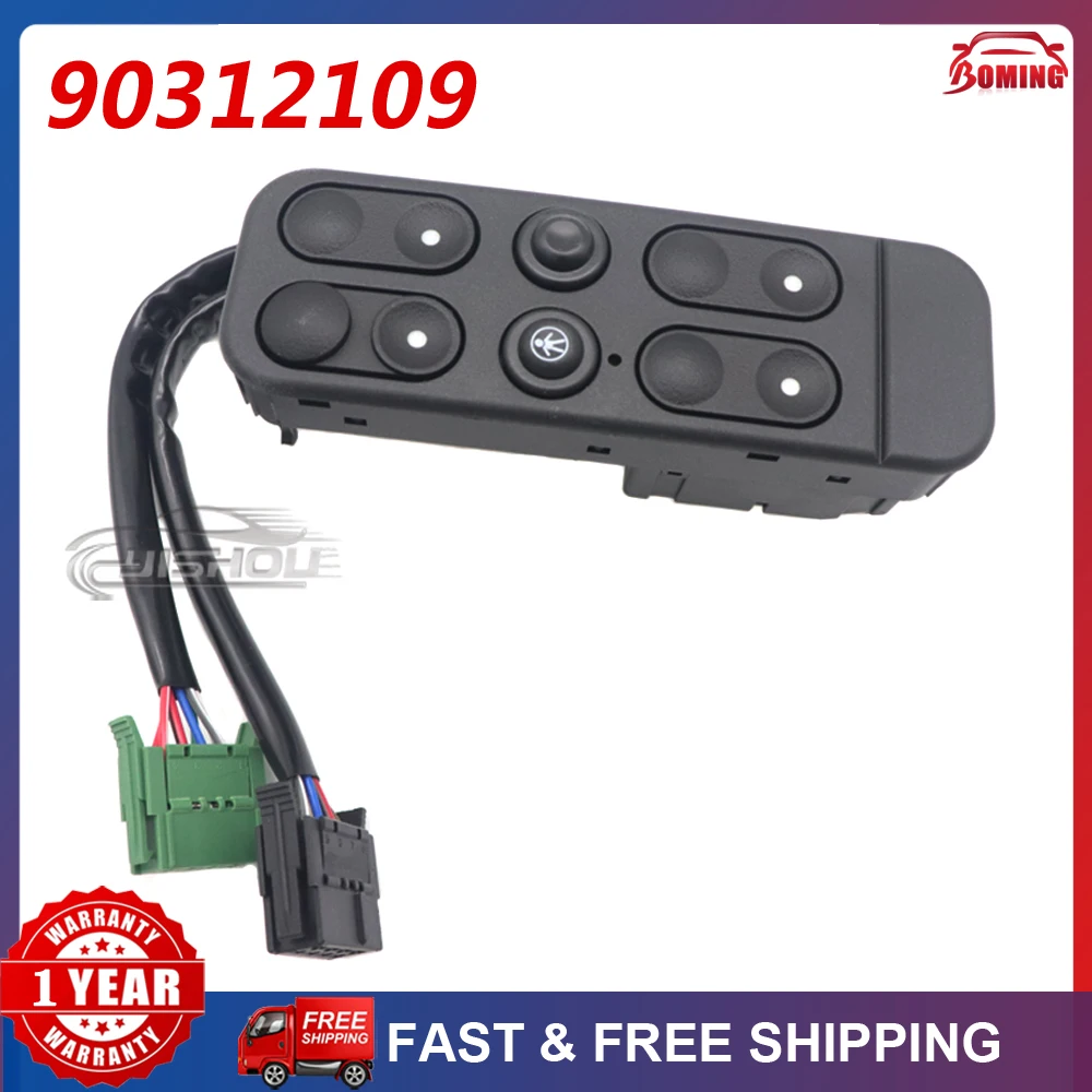 New Car Electric Power Window Control Switch Lifter Button 90312109 Fits For Chevrolet Vectra For Opel Vectra 1240600