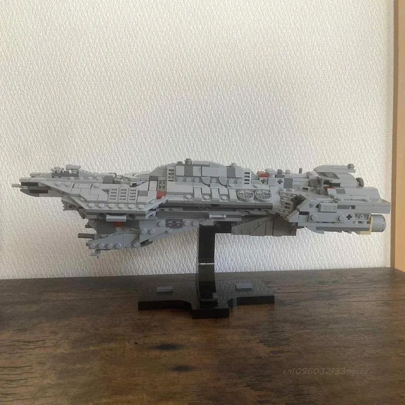 Nuovo MOC Personalizzato Astronave UNSC Sprit of Fire Building Blocks Modello Educazione FAI DA TE Assemblaggio Mattoni Giocattolo Per Bambini Regalo Di Natale