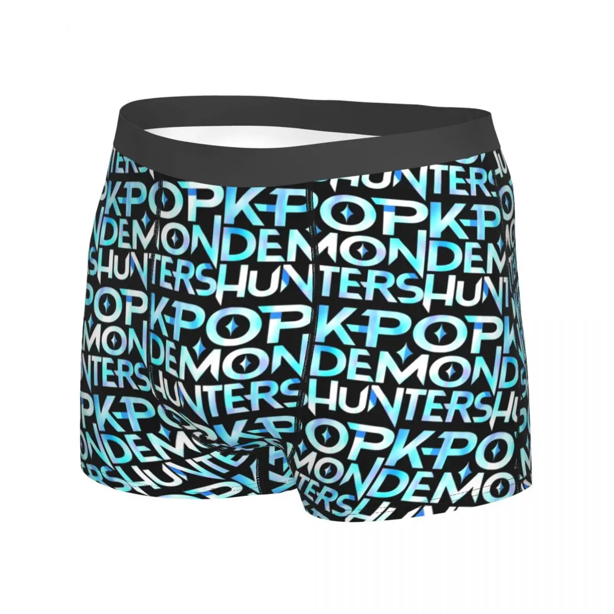 Kpop Demon Hunters Logo ropa interior Huntrix pantalones cortos masculinos calzoncillos divertido tronco estampado en caliente bragas de talla grande