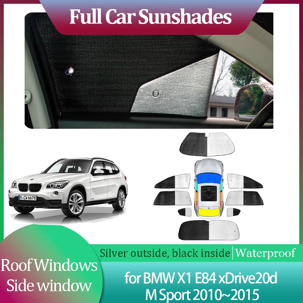 

Солнцезащитные шторки для BMW X1 E84 xDrive20d M Sport 2010~2015: боковые шторки на лобовое стекло, солнцезащитные козырьки на крышу, аксессуары для люка