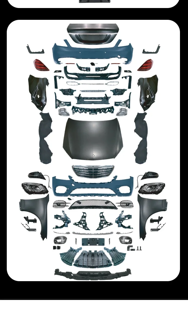 Подходит для 08-13 Mercedes-Benz S-Class W221, старый и новый W222 S450AMG, передние и задние стержни, большой комплект объемного звучания