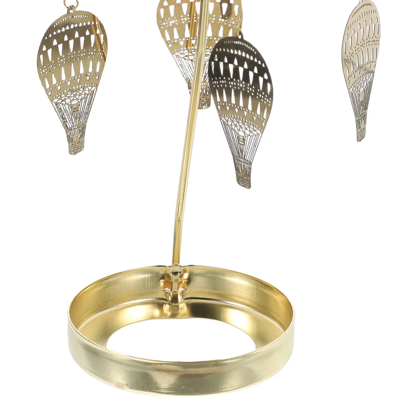 Rotating Metal Holder Spinning Tealight Stand Romantic Dinner Decor Table Centerpiece Automatic Rotation Stainless Steel view 6
