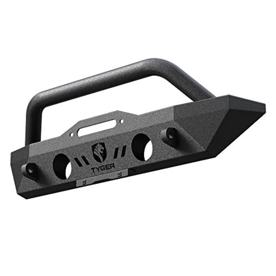

Tyger FURY Stubby Front Bumper w/Winch Plate for 2007-2026 Jeep Wrangler JK/JL and 2020-2026 Gladiator Textured Black