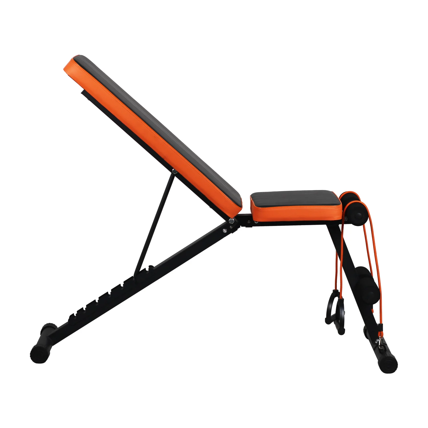 Adjustable Durable Metal Sport Workout Bench Portable Indoor Fitness Equipment Foldable Racks Rope Strength Training 120kg
