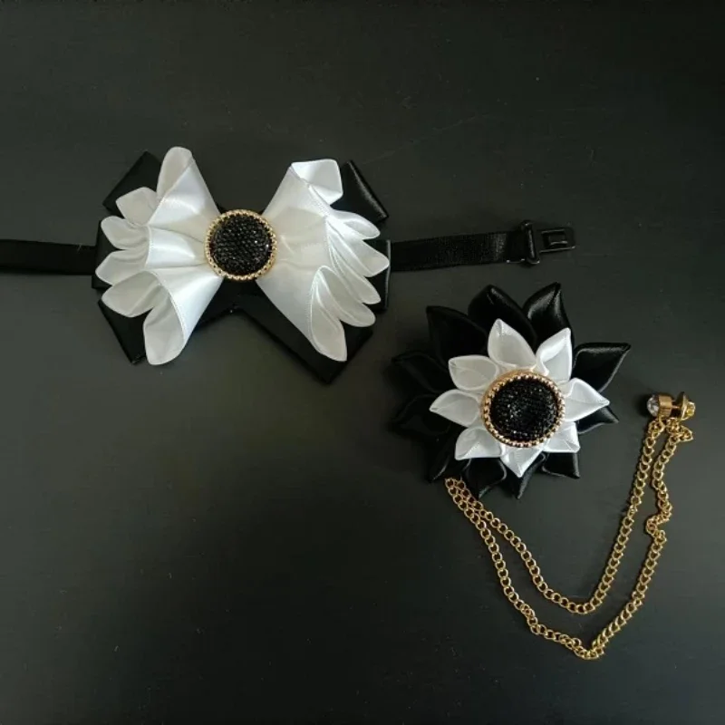 اليدوية الزفاف القوس العلاقات الرجال النساء بدلة عمل قميص الملحقات الأصلي Devise الراقية مجوهرات هدية طوق زهرة بروش #4