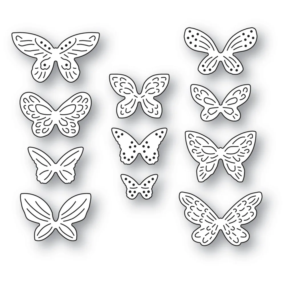 2022 New Intricate Mini Butterflies Metal Cutting Dies Diy Scrapbooking Gift Cards Album Diary Paper Crafts Decor Embossing Mold