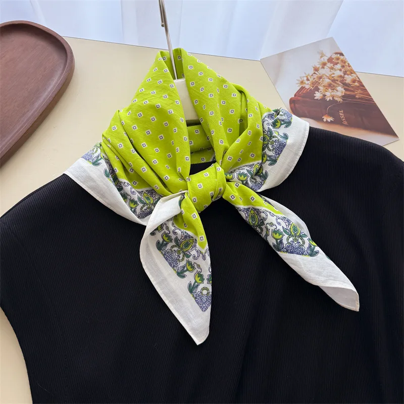 

Cotton Fashion Scarf Turban Luxury Hijab Female Square Handkerchief Headscarf Neckerchief Bandana Shawl Wraps Headband 2026