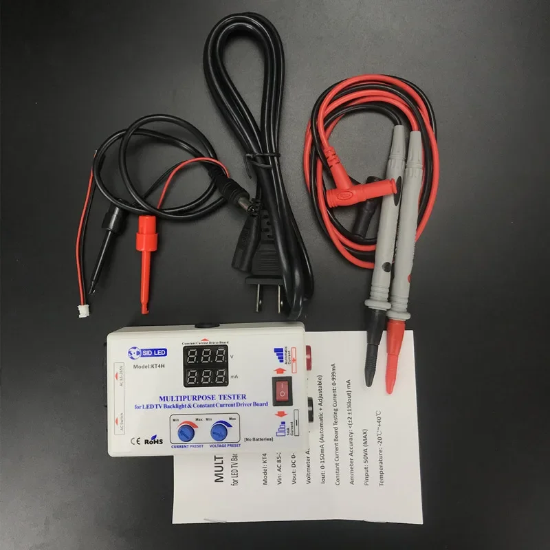 Imagem -02 - Multipurpose Tester para Led tv Backlight Placa Driver Atual Constante Repair Tool Usado em Todas as Luzes Led Kt4h 0330v