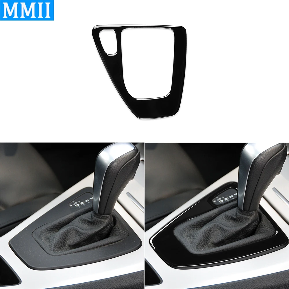 For Bmw 3 Series 2005-2012 e90 e92 Piano Black Gear Plastic Plate Panel Cover Trim Car Interior Accessoriers Decoration Sticker