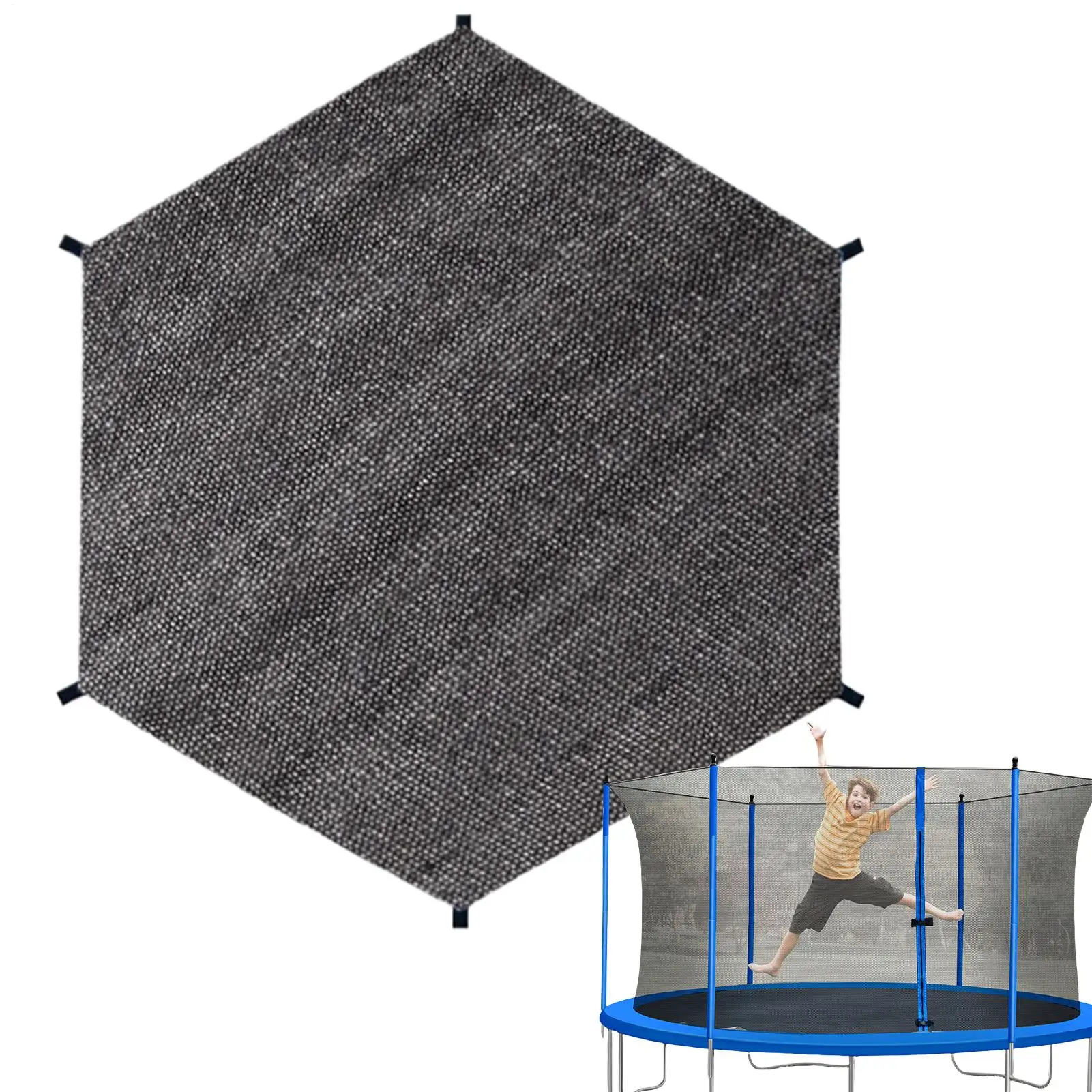 6-14FT Trampoline Sunshade Tent Cover Trampoline Shade Cover Trampoline Protection Cover Compatible with 6-bar and 8-bar models