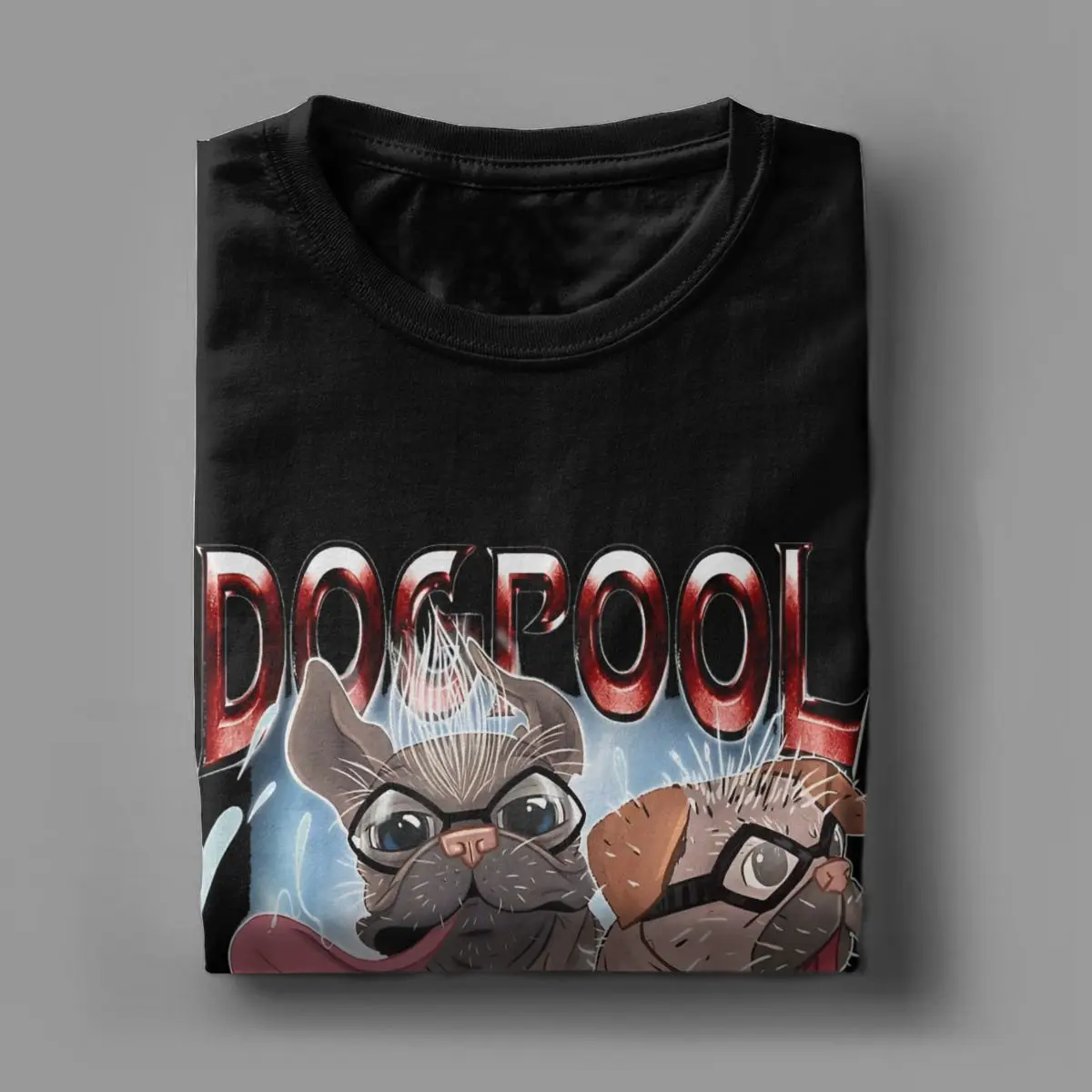デッドプール & ウルヴァリン ドッグプール スケッチ Tシャツ メンズ ヒーロー フェイス ノベルティ コットン Tシャツ 半袖 Tシャツ 新商品