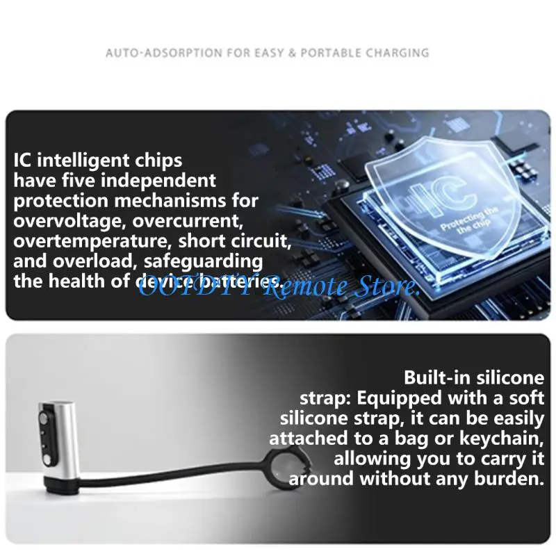  USB Input Watch Charging Connector for Compatible Smartwatch Backup Power