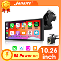Universal 10.26 inch Portable WIFI Wireless Carplay Android Auto Screen Car Radio Multmedia Video Player Reversing Camera FM AUX