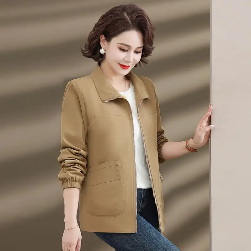 

Женская рубашка-куртка с рукавом 3/4, весенне-летняя, свободного кроя, короткий топ, легкая повседневная блузка на пуговицах