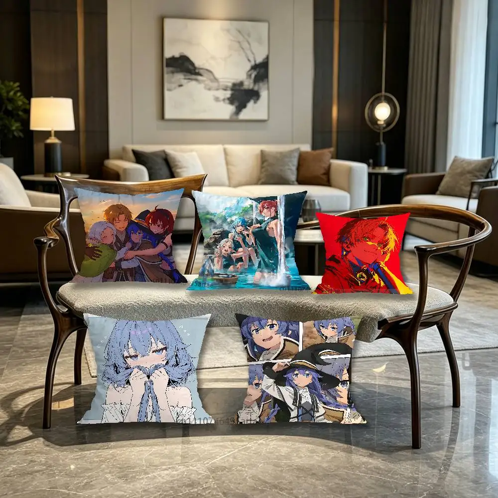 Mushoku Tensei Jobless Reincarnation Painting Pillow for Sofa Seat Chair Decorative/Modern Home Decor Print Throw Cushion