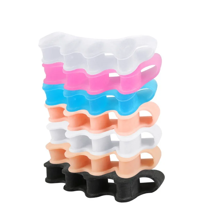 Immagine 7: Cuscinetti per l'avampiede Dispositivi per alluce valgo Divisori per dita a cinque fori Separatori per dita per la cura delle dita sovrapposte delle dita