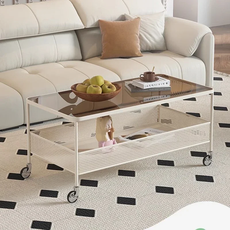 Minimalist Moving Coffee Table Modern Simple Unique Nordic Coffee Table Storage Aesthetic Transform Mesa Auxiliar Home Furniture