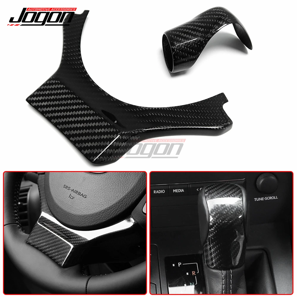 

Carbon Fiber Car Interior Steering Wheel Strip Head Knob Panel Trim For Lexus NX AYZ10 NX300h 14-2021 RX AL20 RX350 450 16-2020