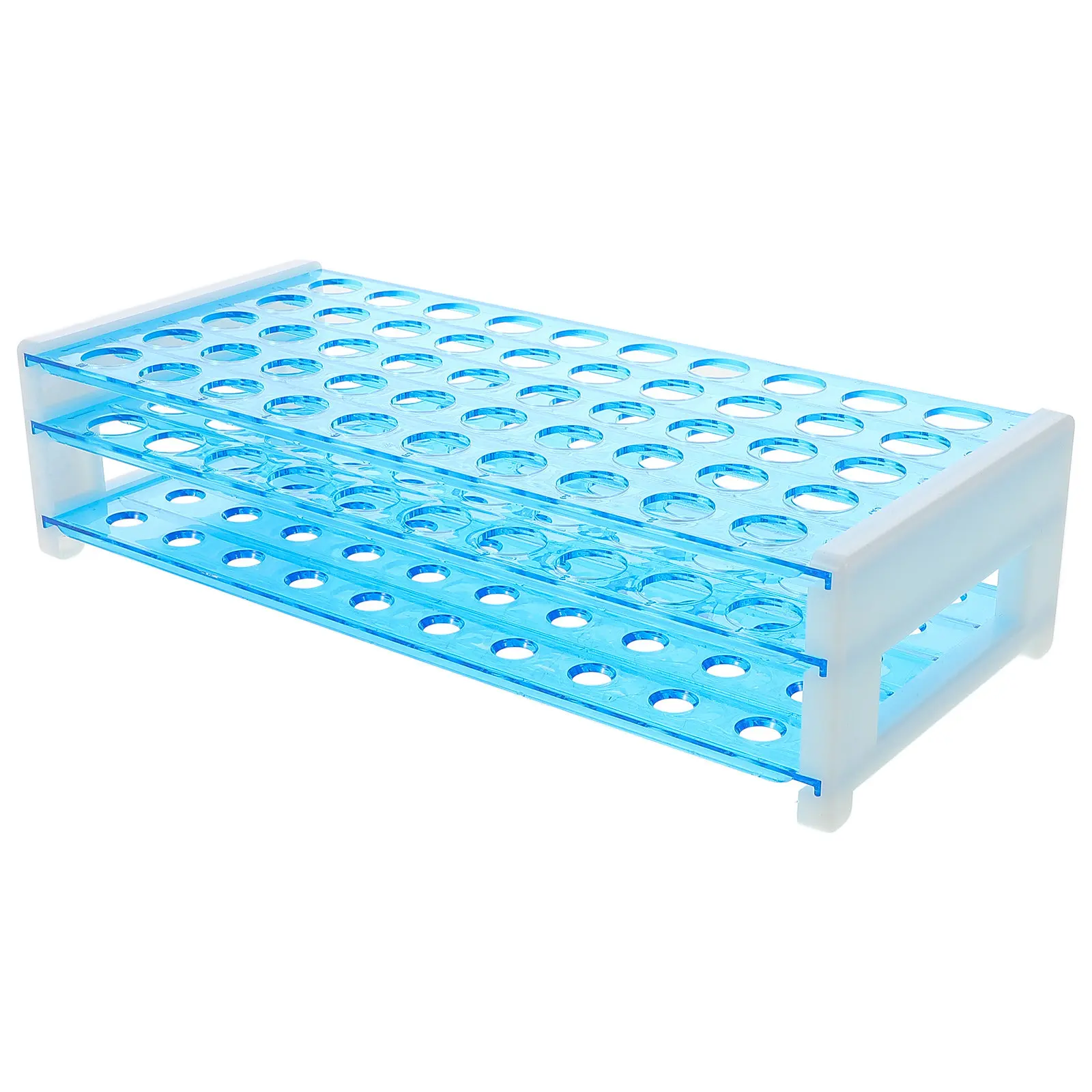 50 Holes Test Tube Rack Lab Accessories Large Capacity Plastic Tube Organizer For Science Experiments Vial Rack Laboratory view 4