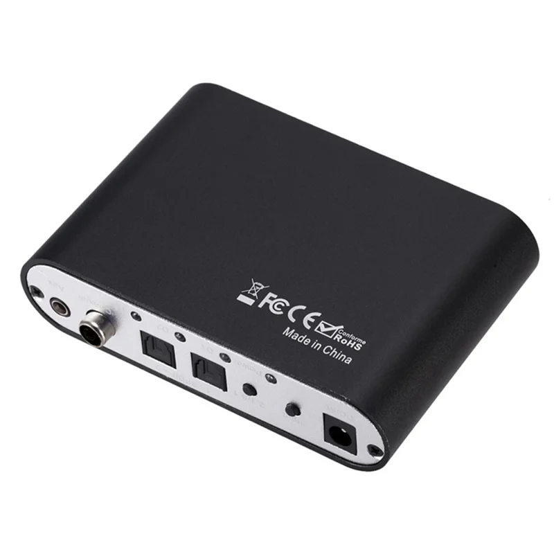 AP-Digital To Analog 5.1 Channel Stereo AC3 Audio DAC Converter Optical SPDIF Coaxial AUX 3.5Mm To 6RCA Decoder Parts US Plug