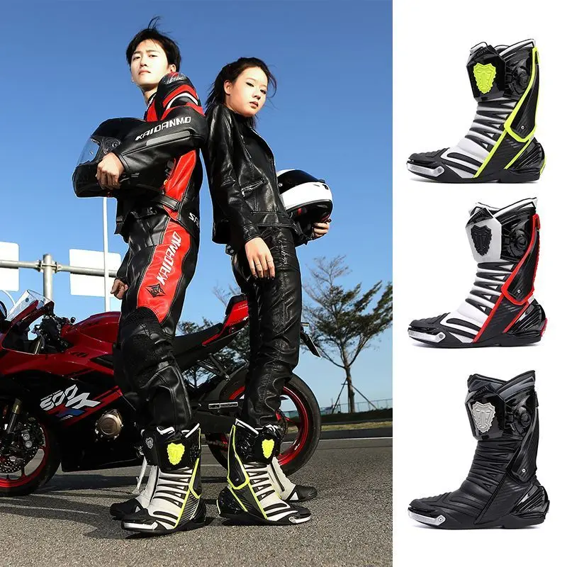 JG. WOLVES Motorcycle Cycling Shoes Men's Riders Protective Equipment Racing Track Racing Motorcycle Boots