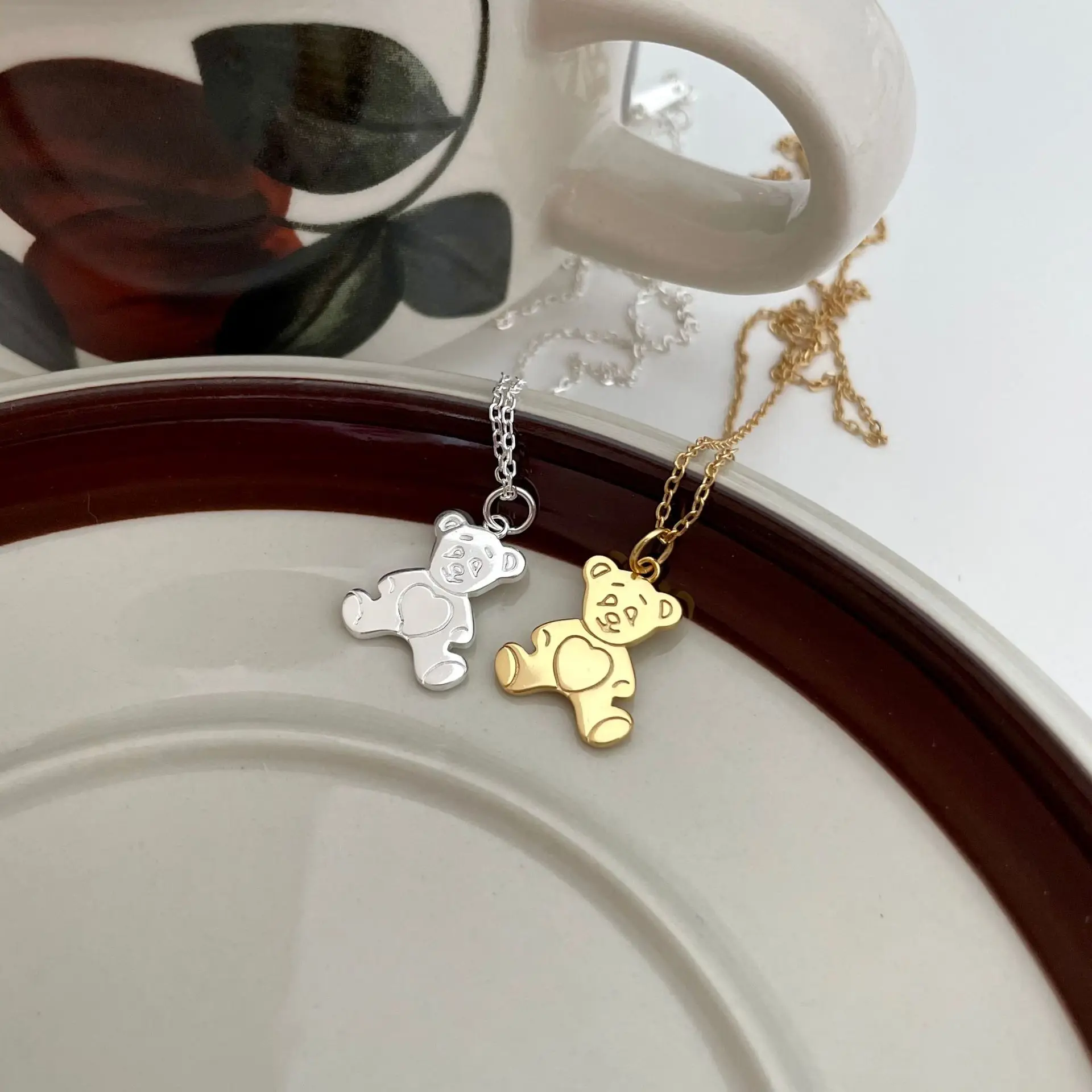 18k-chapeamento-de-ouro-bonito-autentico-925-sterling-silver-teddy-bear-pingente-gargantilha-colar-joias-finas-c-b1069