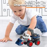 Excavator/Dump Truck Model Toy Flexible Arm Vehicle Toy Children Beach Truck Sand Excavator Toy Birthday Gift for Kids Boys