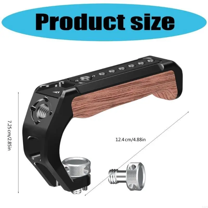 

Y88B Ergonomic DSLR Camera Top Handle 1/4 and 3/8 Threaded Holes Cold Shoe Adapters Enhances Photography