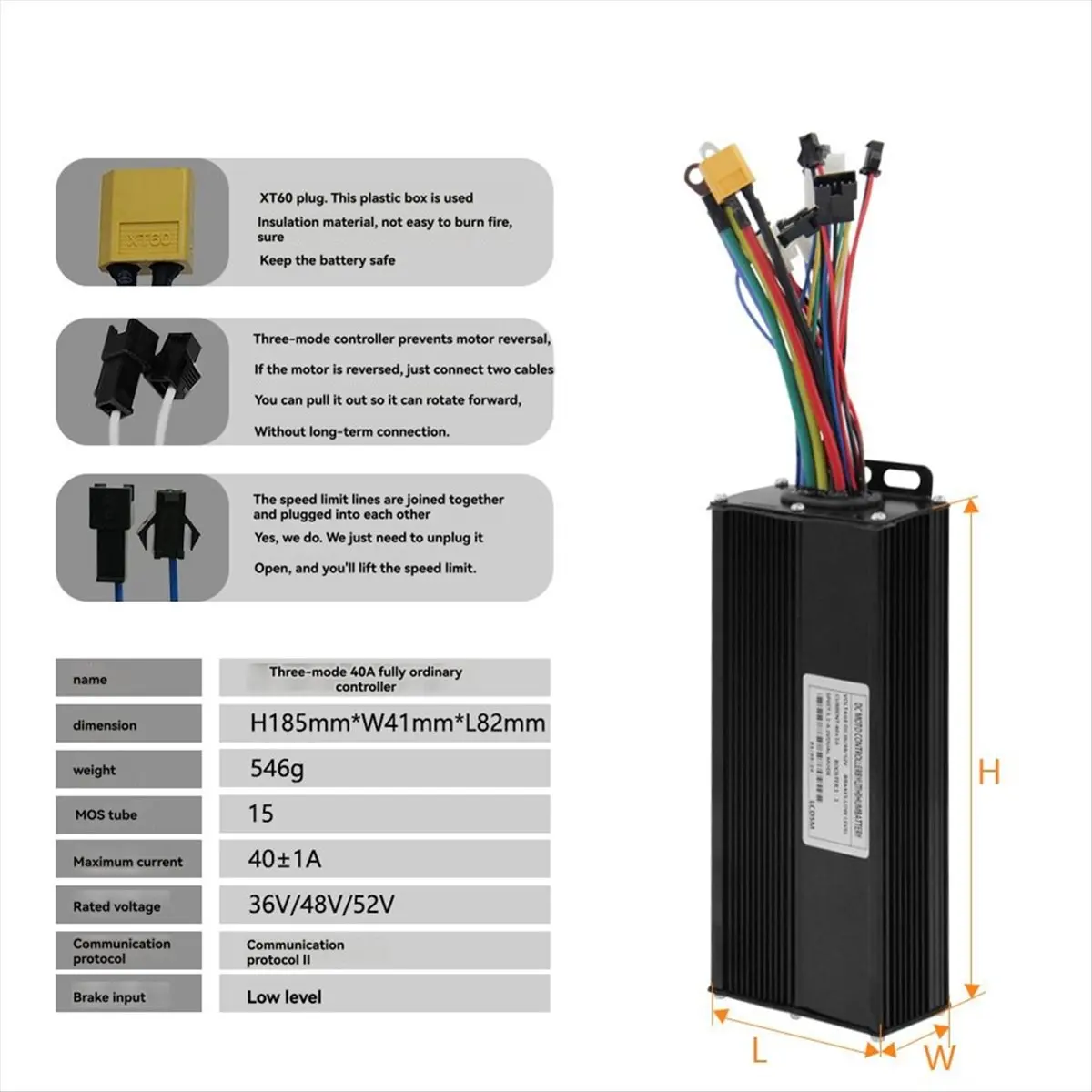 Super Sale Electric Bicycle Kit with 3 Mode Sinewave Controller 36V 48V 40A with S869 LCD Display and Thumb Throttle for Ebike