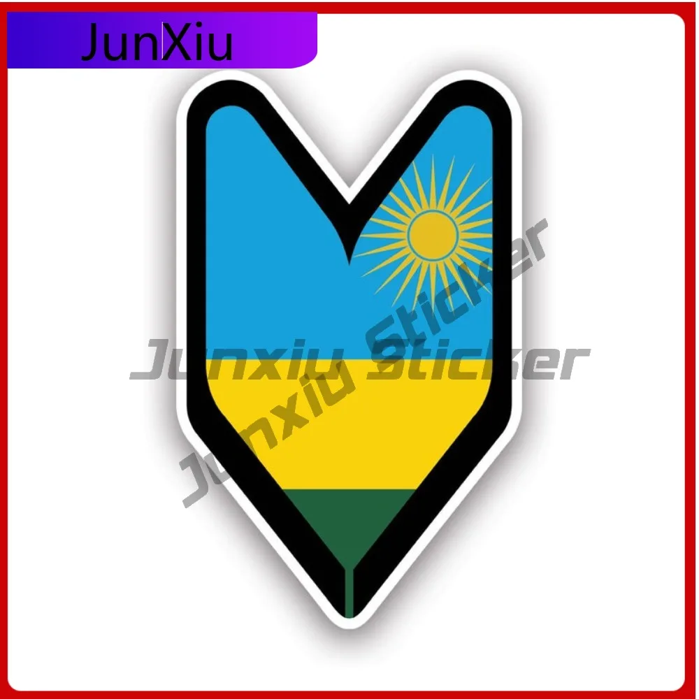 

Rwandan Driver Badge Stickerwaterproof Outdoor Decalswakaba Cute Car Waterproof Vinyl Decal For Motocross Creative Fun Unique