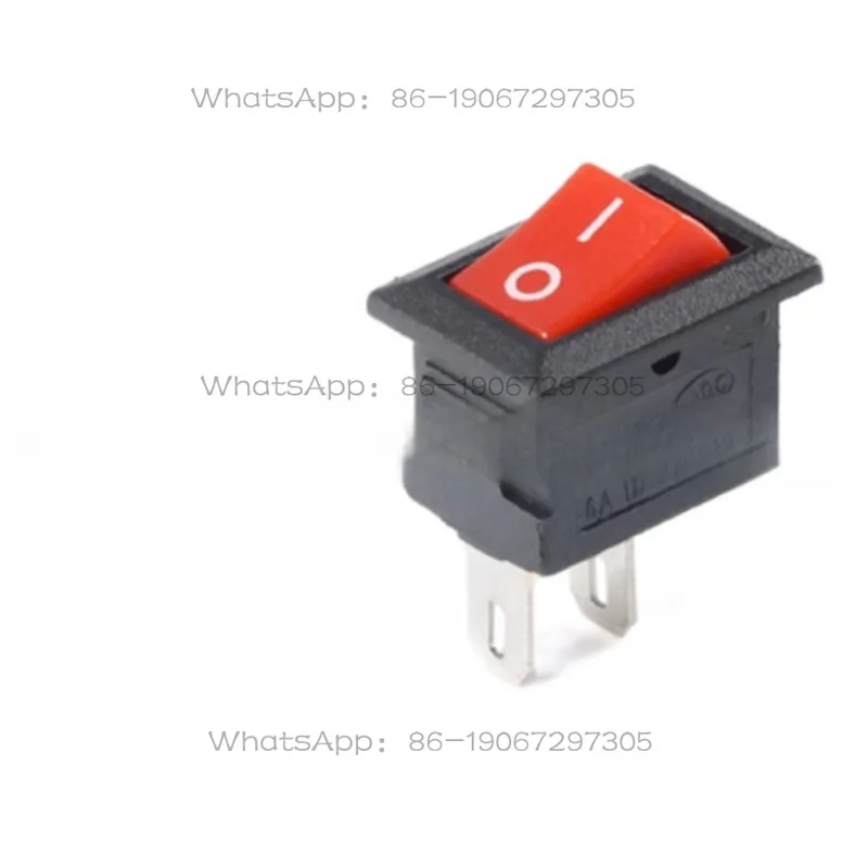 KCD11-101 mini switch, red 2-pin 2-gear 3A250V10 * 15mm rocker switch