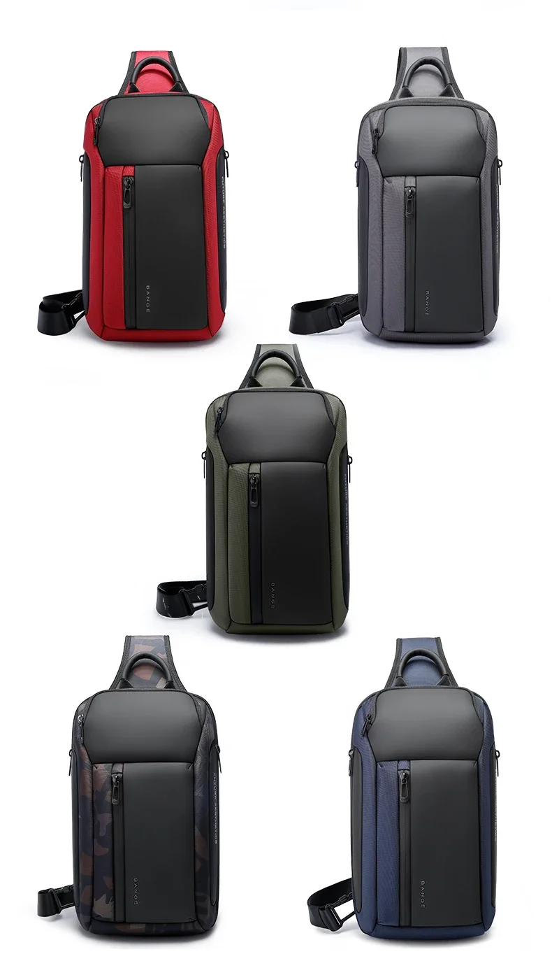 BANGE Chest Bag Six Trend Colors Chest Oxford Trendy Waterproof Fashion Items, Large Capacity Memory for Both Men and Women