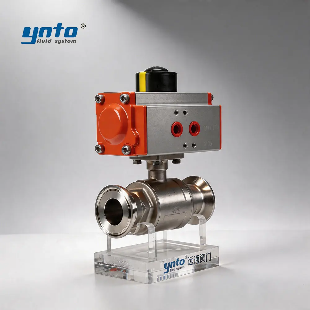 Industrial 304 SS Pneumatic Ball Valve Corrosion Resistant Quick Release Clamp Connection for Enhanced Durability