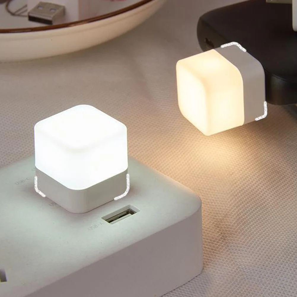 

4pcs Led Lights Plug In Mini Warm Usb Small Nightlight For Bedroom Hallway Room Decorative Modern Aesthetic Night Lamps