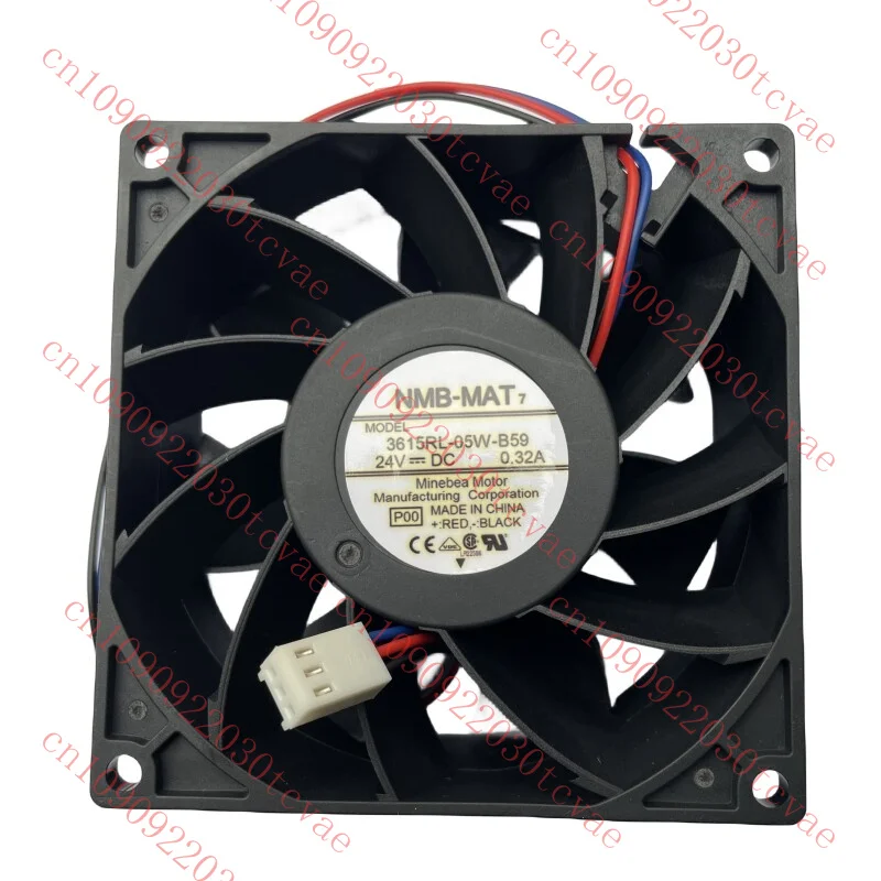 

New 3615RL-05W-B59 DC 24V 0.32A 3-wire 90*90*38mm 9038 9CM Server Cooling Fan