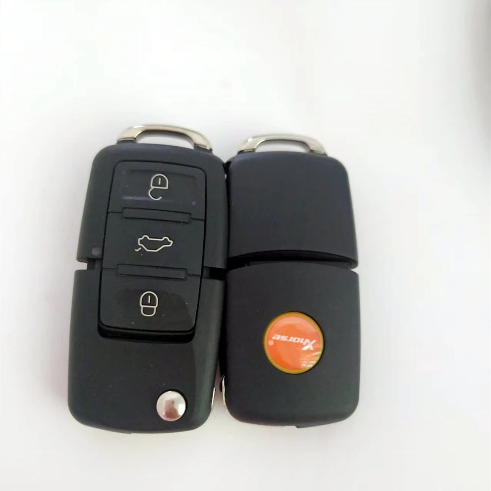 

5PCS/lot Xhorse XKB520EN and XKB501EN Second Generation Replaced of Wire Remote Key for VW B5 Flip 3 Buttons Supports Wireless