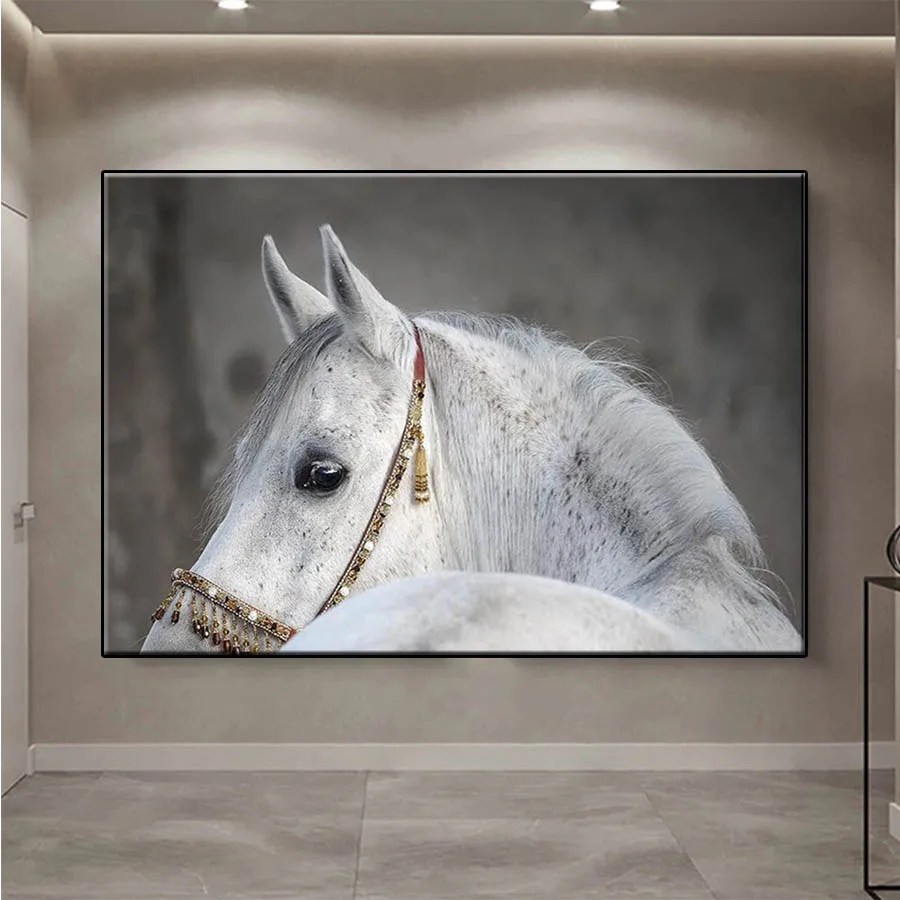 Diamond Painting Modern Animal Art White Horse Cross Stitch Diamond Mosaic Picture Embroidery crystal Beaded Handicraft