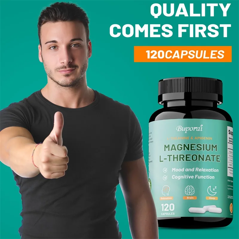 마그네슘 L-테레노산 복합체 - 높은 흡수율, 뇌 기억력 및 인지 보충 지원, 스트레스 완화