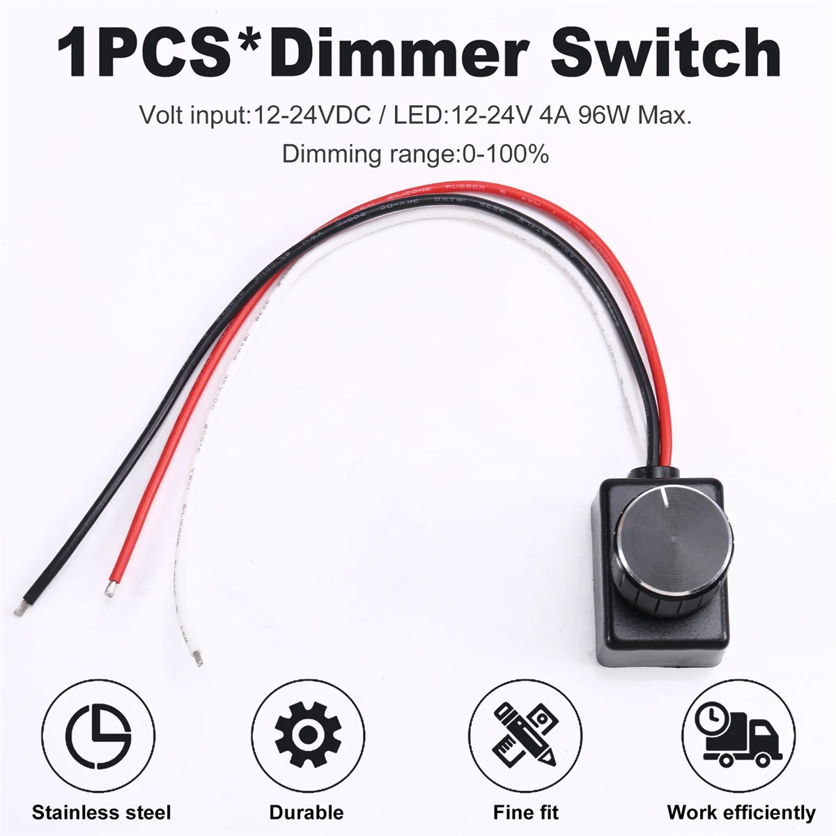 L67A Pro Universal 12/24V interruptor de atenuación LED PMM de bajo voltaje con perilla de Metal para luces LED RV luces de techo interiores vehículos Truc