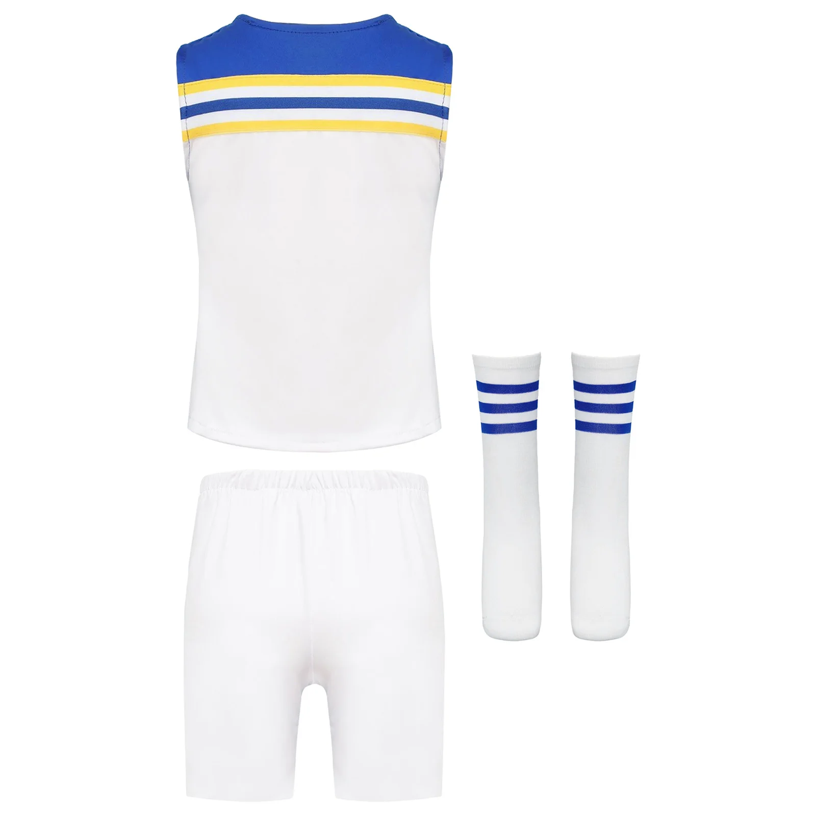 Boys Cheering Team Cheerleading Uniform Outfit Costume School Activities Team Sport Clothes Kids Stage Cheer Dance Outfit