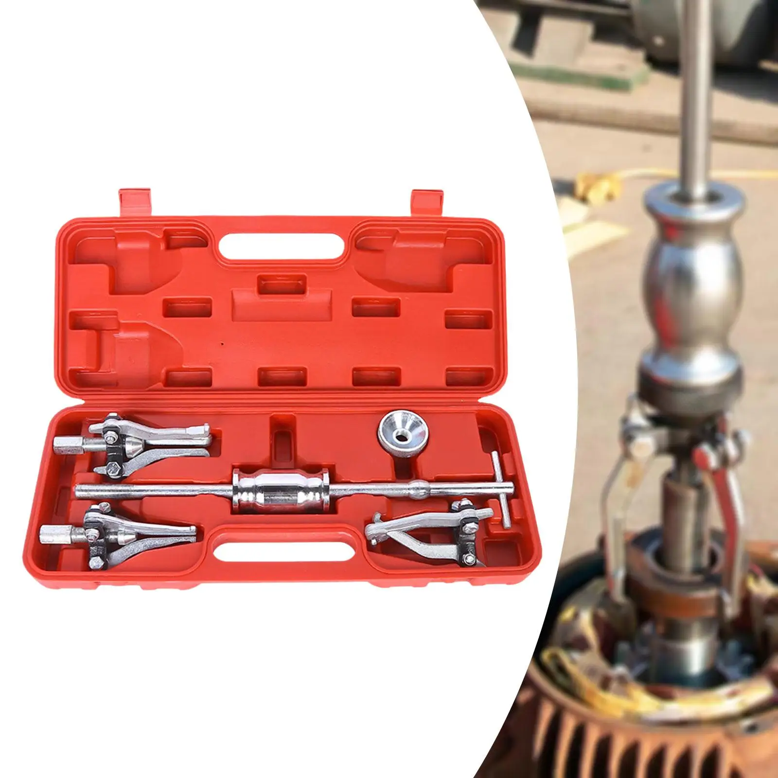 

Bearing Puller Tool Set Heavy Duty Slide Hammer Repair Kit for Automotive Maintenance Extracting Metal Gears and Bearings