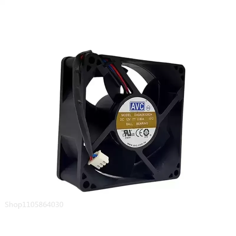 LY SLIDER DASA0832B2H DC 12V 0.80A 8032 4-Wire PWM Cooling Fan, 80x80x32mm High Speed Server Miner Axial Exhaust Fan