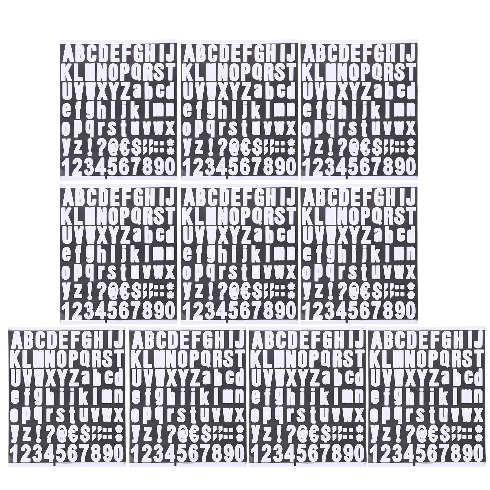 10 أوراق أرقام الحروف الأبجدية ملصقات لاصقة للحرف اليدوية سكرابوكينغ لتقوم بها بنفسك مكتب المنزل تسجيل لاصق الشارات عصا على الحروف