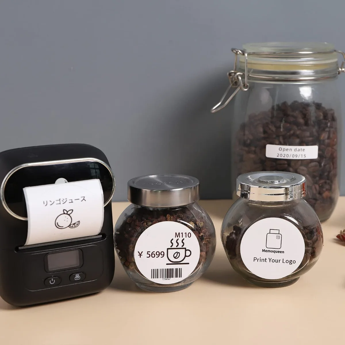 3PCS 50x50mm Round Multicolor Thermal Adhesive Labels - Waterproof/Oil-Proof, Fit M110/M120/M200/M221/M250, Home/Office 140/Roll