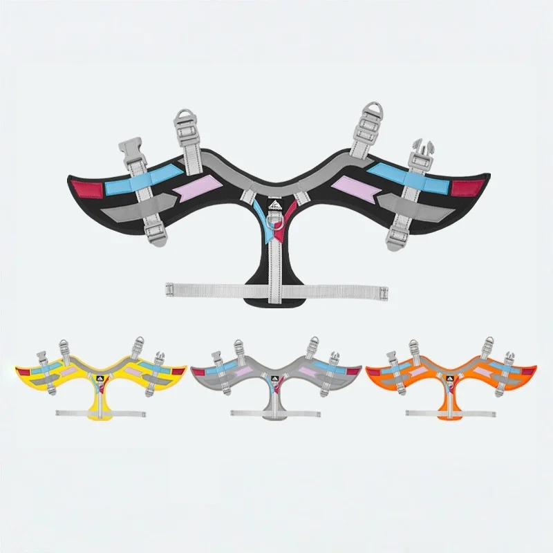 

New Dog Traction Rope Strap Flying Wings Dog Chest Back Reflective Explosion proof Punch Pet Chest Strap Outdoor Walking Rope