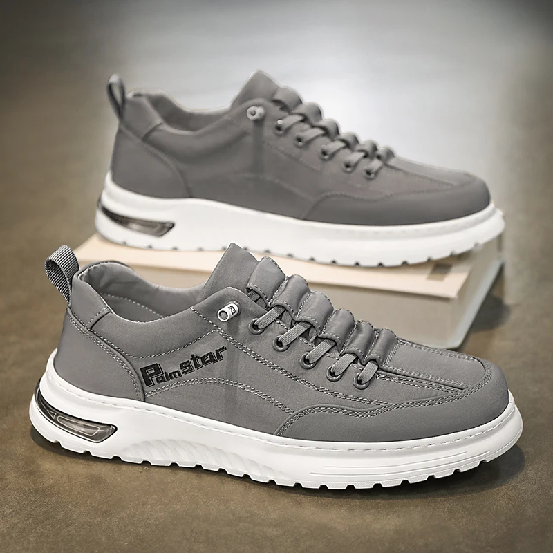 

Осенние мужские белые кроссовки 2025 года — дышащая корейская уличная обувь, универсальная повседневная обувь с гонконгскими вибрами