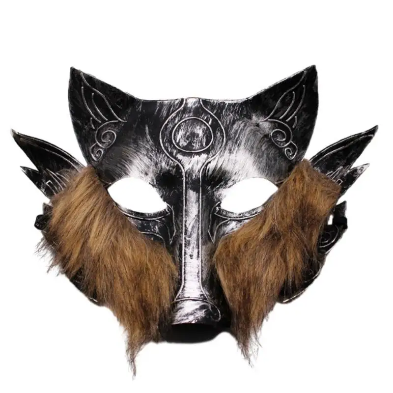 Masque d'Halloween 652F pour adultes, masque crâne effrayant, masque loup d'Halloween pour hommes/femmes