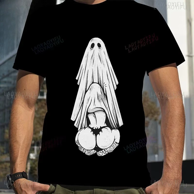 

Summer Ghost Graphic T-Shirt Men Women Streetwear Cotton Oversized Casual Edgy Trendy Harajuku Artistic Fashion