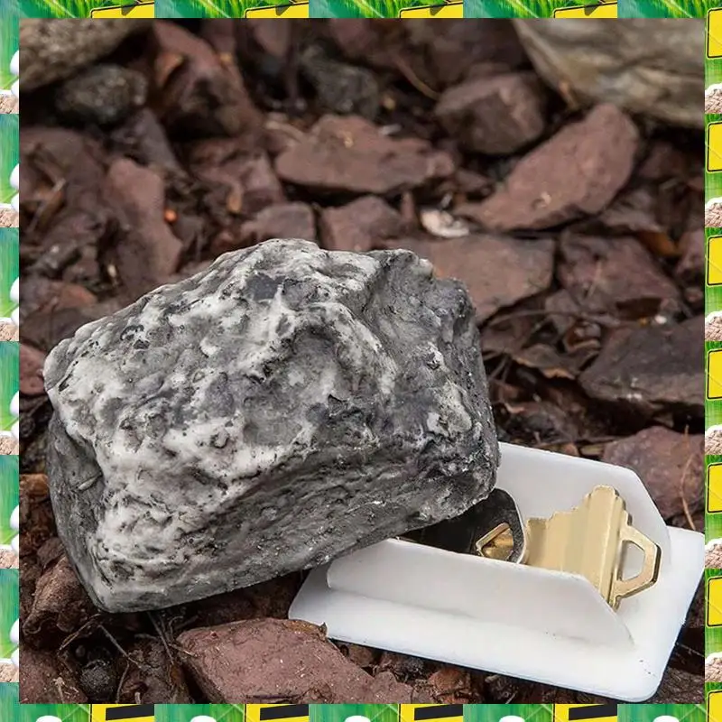 3C Electron 4PCS Spare-Key Rock - Looks & Feels Like Real Stone - Safe For Outdoor Garden Or Yard, Key Hider Box Easy Install,4P